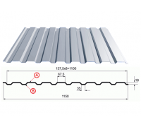 Профнастил оцинкованный С-20 1100x2500
