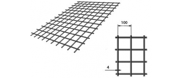 Сетка сварная (дорожная) 100х100х4мм 1,5х2м купить с доставкой в Молодинках