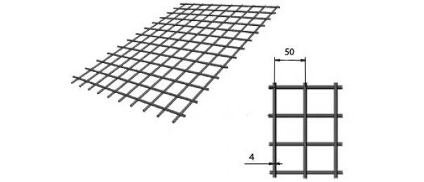 Сетка сварная (дорожная) 50х50х4мм 1х2м купить с доставкой в Молодинках